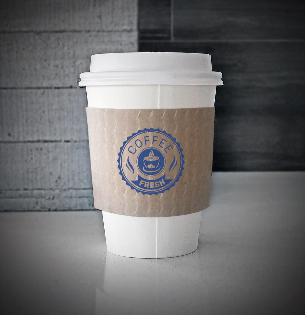 Printed coffee cup sleeves - 1 color front