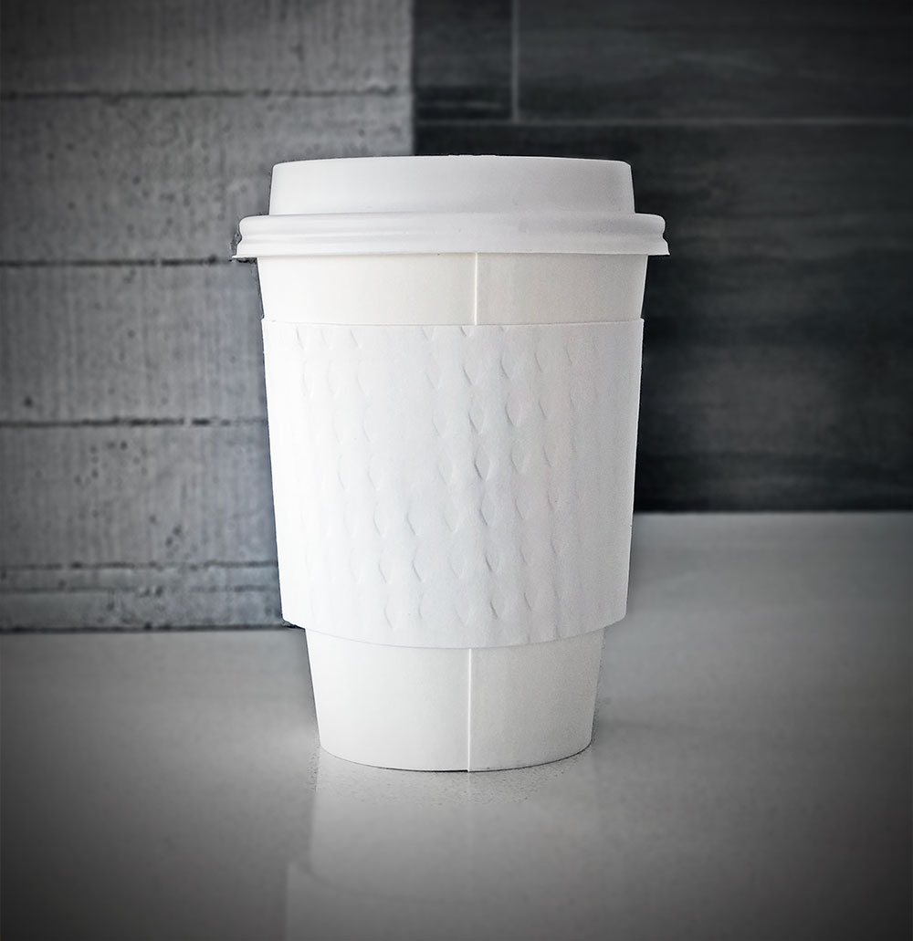 white blank blank coffee cup sleeves available to fit 8oz and 12-20oz cups
